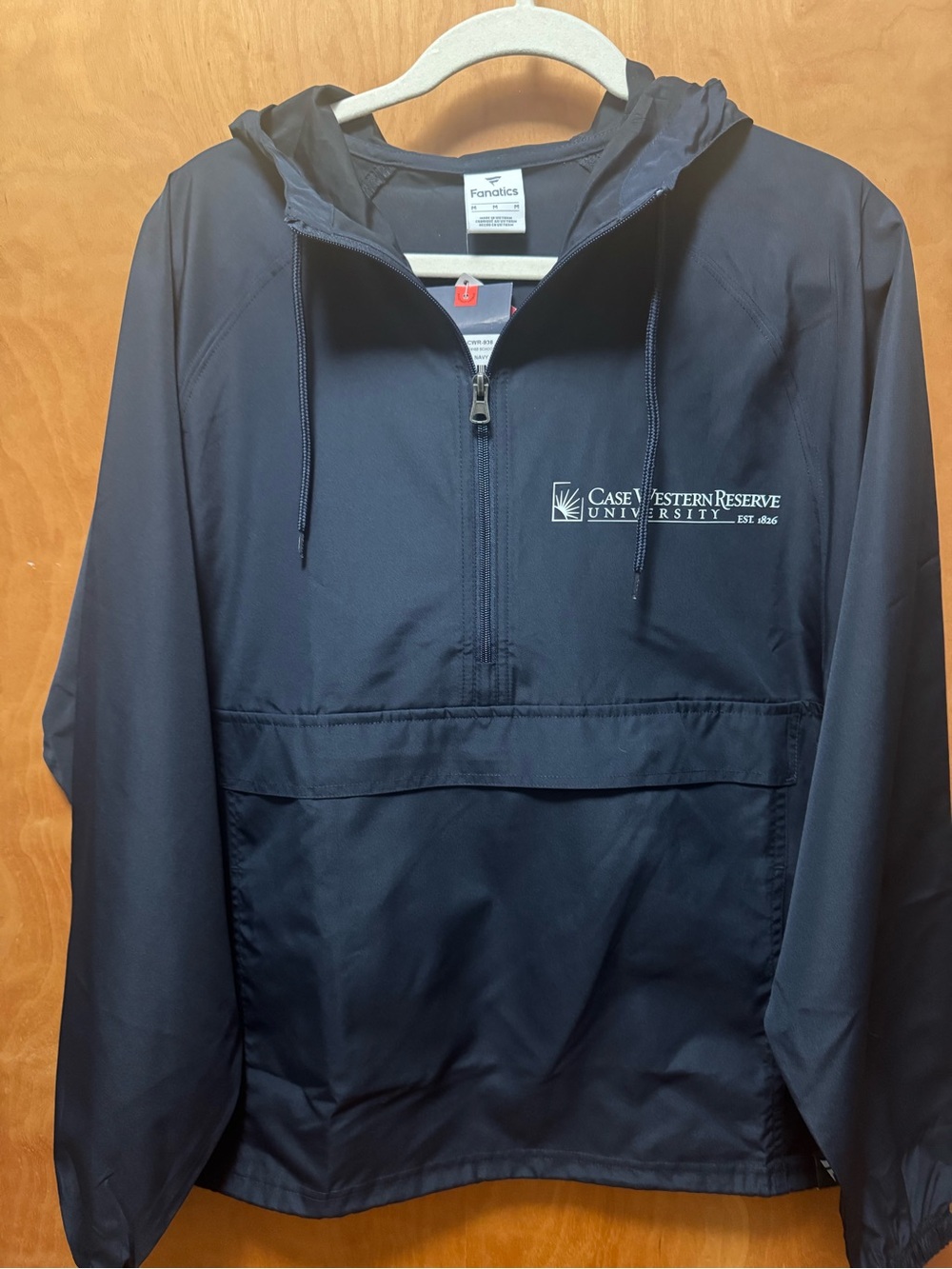 Fanatics Navy Pullover Windbreaker with White Logo
